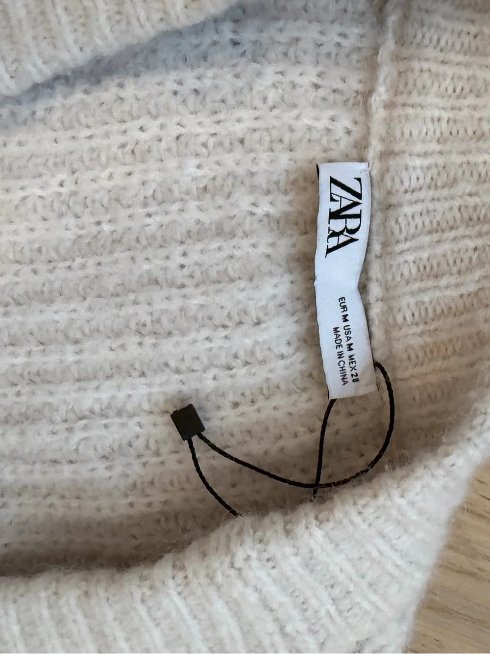 Zara Cream Knit Belted Cardigan - Picture 5 of 7